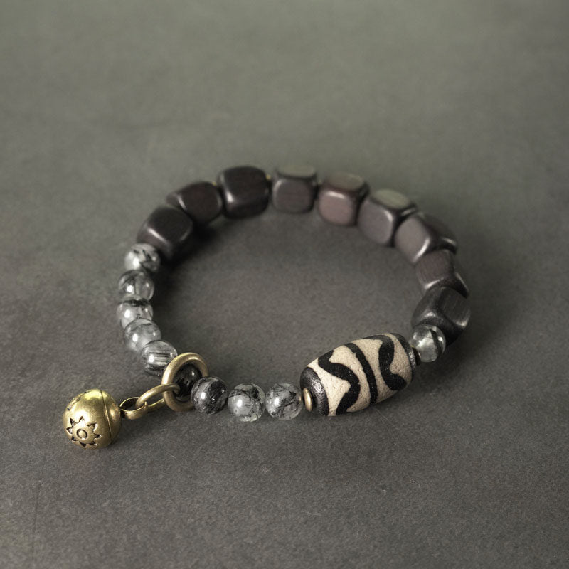 Clarity Weave | Black Rutilated Quartz Bracelet