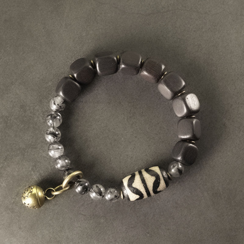 Clarity Weave | Black Rutilated Quartz Bracelet