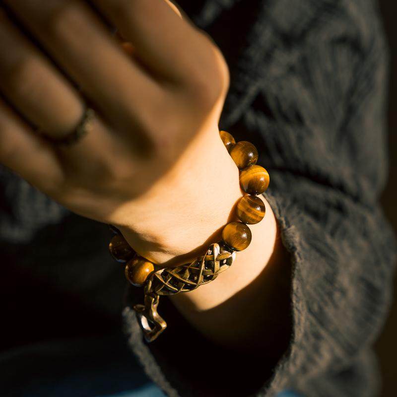 Resonance Tiger's Eye Beaded Bracelet