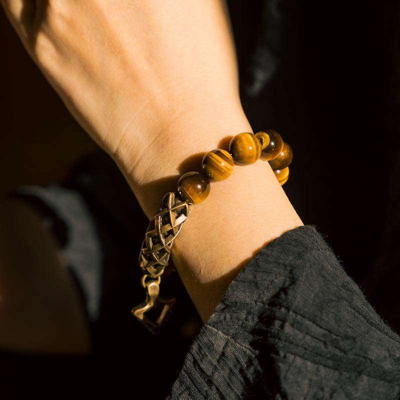 Resonance Tiger's Eye Beaded Bracelet